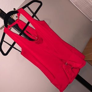 Red halter top size L